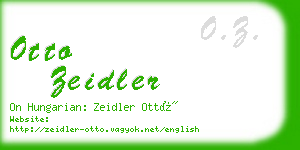 otto zeidler business card